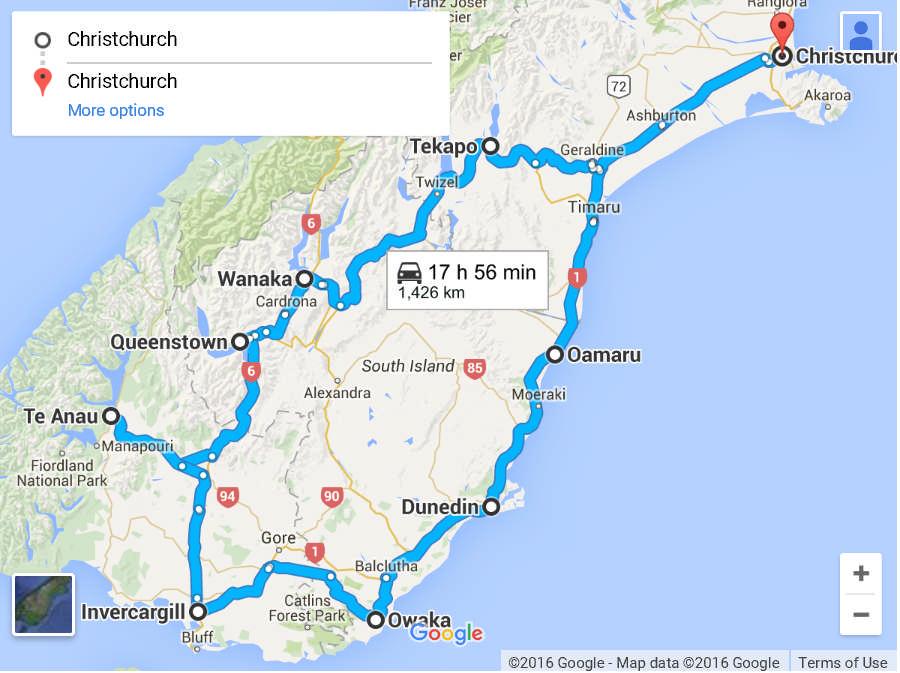 Christchurch and the South Island in 10 days Distance:1507 km Day 1. Christchurch to Tekapo Pick up your campervan in Christchurch today.