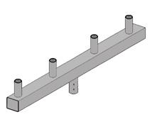 screws 1 Brackets and adapters require the tenon pole topper (FLX-1TPT-20DB) to mount