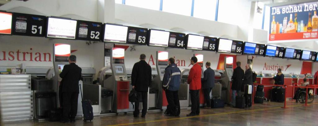 Self-service Baggage Check DESCRIPTION Self-service baggage check allows for a one-step system where