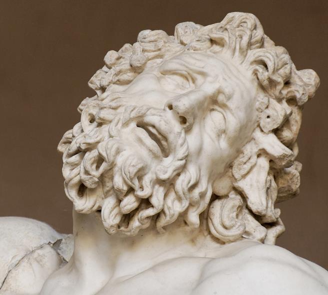 Laocoon suffered in terrible agony and the torment of the priest and his sons is communicated in a spectacular fashion in the marble group; The three Trojans