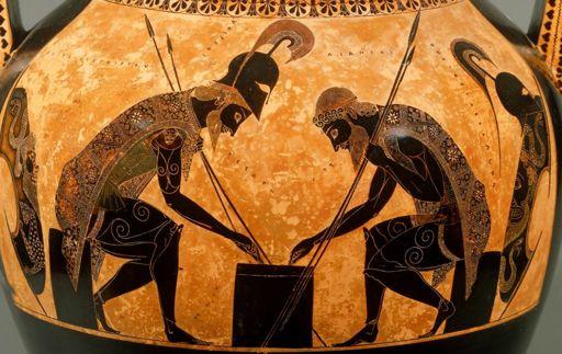 Archaic Period, 600-480 Exekias, Achilles and Ajax playing a dice game