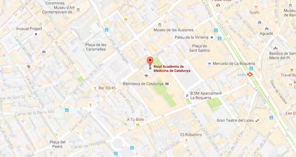 Location Royal Academy of Medicine of Catalonia (Ramc) c/