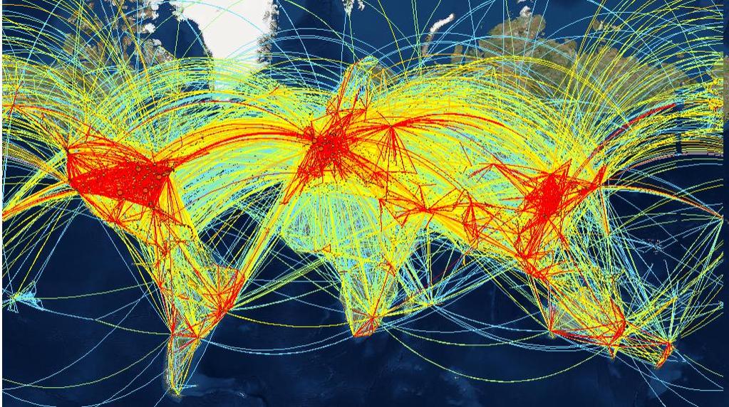 Global traffic flows Major