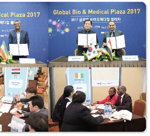 2) Held with Global Bio & Medical Plaza 2017 hosted by KOTRA widened business opportunities for exhibitors.