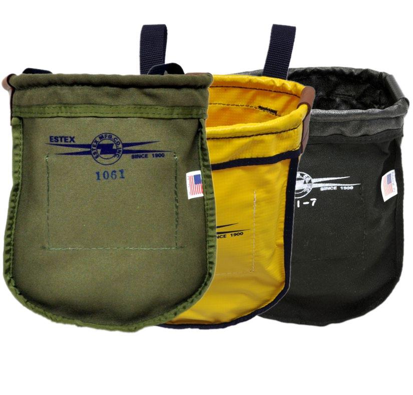 QUALITY I EXPERIENCE I PROFESSIONALISM I DEDICATION NUT & BOLT BAGS, TOOL POUCHES, AND BUCKETS Designed to easily and efficiently carry small parts and tools used in line work.