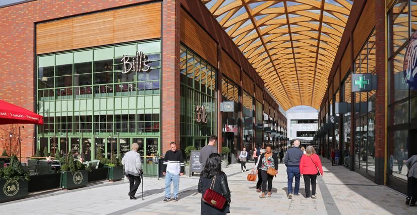 The retail element of the scheme opened late in September 2017 and when fully complete the development will also provide up to 1,000 new homes, 3,500 car parking spaces and improved areas of