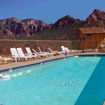 Los Abrigados Resort & Spa is nestled against the banks of the famous Oak Creek in Sedona, Arizona, and rests upon twenty-two acres filled with winding walkways, cascading fountains and shady nooks