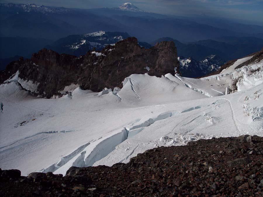 View south to the Ingraham Glacier from Disappointment Cleaver.