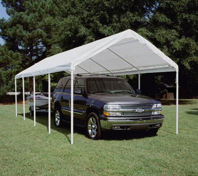 Universal 10 x 27 Canopy C81027PC Size: 10 8 x 27 x 6 8 (side) x 9 9 (center) With 10 Legs, Frame, and Cover Powell & Powell