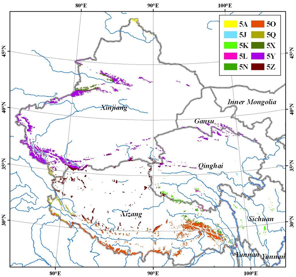 1. Background 5A: Ob River 5J: Yellow River 5K: Yangtze River 5L: Mekong River 5N: Salween River 5O: Ganges River 5Q: Indus River 5X: Central Asia