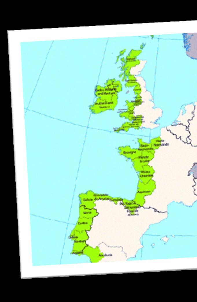 Marine leisure in the Atlantic Area European Atlantic Area Ireland, West UK, West France, West Spain, Portugal and Macaronesia 30 000 km of coastline, a huge number of estuaries, beaches, bays,