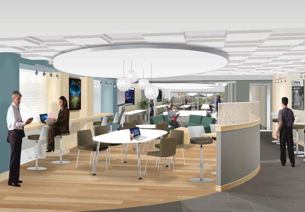 TENANT AMENITIES Wi-Fi enabled lounge which includes indoor area as well as outdoor plaza for building tenants and guests.