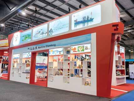 The vast structure spanned 24 metres in length and showcased a variety of products on offer for trade.
