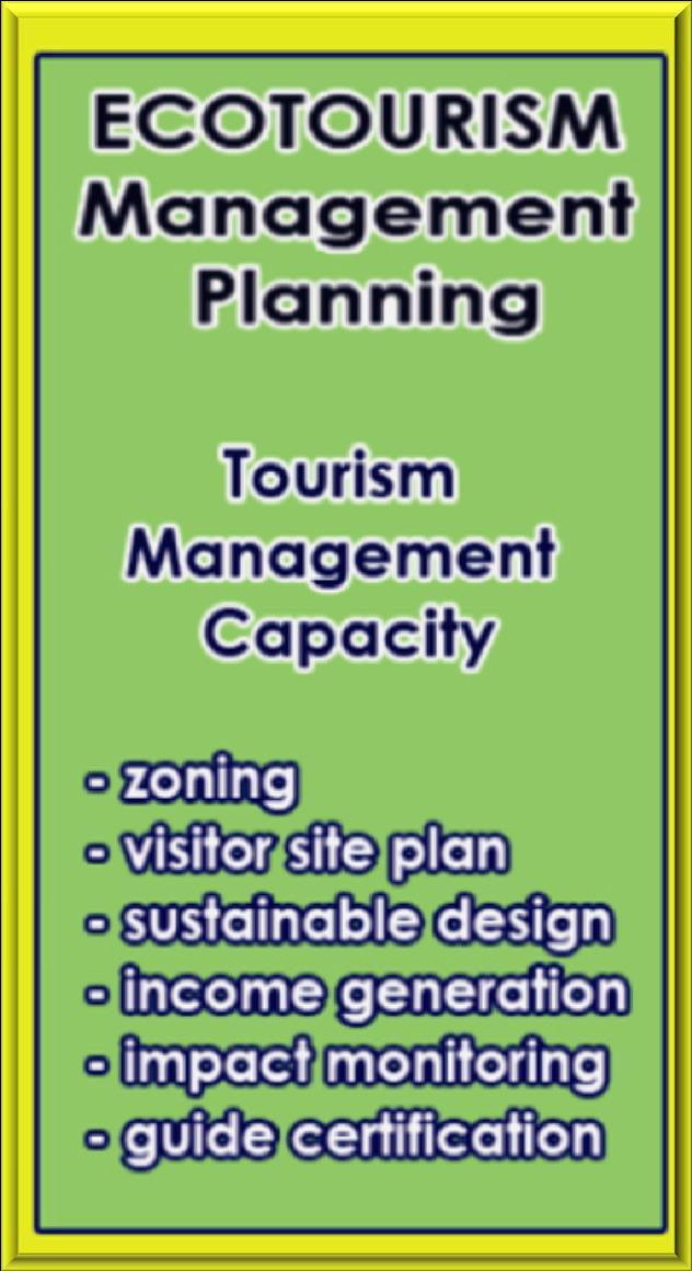 Visitor Management Zoning for Visitor Use Visitor Site Plan Sustainable Infrastructure Design Visitor Management Revenue Generation - Modification of visitor expectation by informing