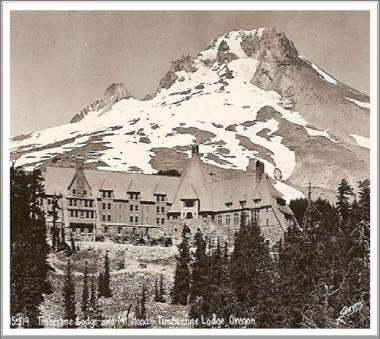 Mt Hood National Forest Timberline Lodge Then Built in the 1930 s Works Progress Administration project U.S.