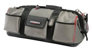 Long handles so can be carried open. Internal storage area with 19 additional pockets & holders.