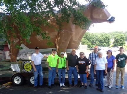 Nine members of TN- B braved the expected heat of the Saturday before Independence Day to go on the scheduled ride to tour the Mayfield Creamery