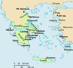 2. Mycenaean civilization (1600-1200 B.C.) - The center was the Peloponnese Peninsula. (Mycenae) - Livestock, agriculture and trading precious metals was its economy base.