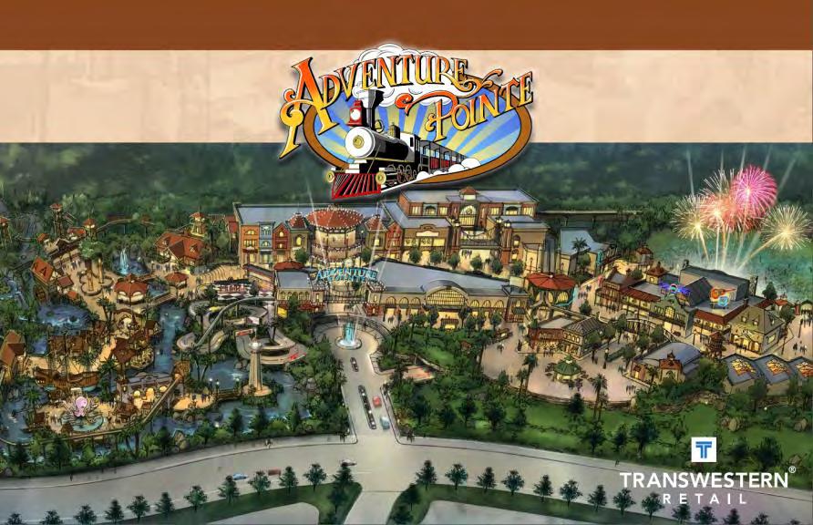 Under construction Adventure Pointe, a theme park on 35 acres.