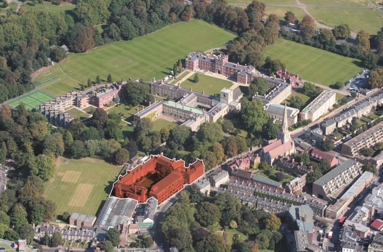 W E S T C O U R T The purchase of the collegiate buildings of the neighbouring Grade-II listed Wesley House, provided the opportunity to create a new court within Jesus College s historical footprint.