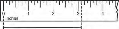length of line segment A is nearer to 3 inches