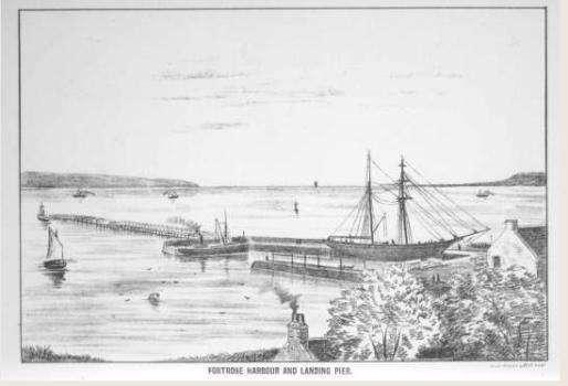 This illustration of Fortrose harbour and pier is taken from Angus J Beaton's 'Illustrated Guide to Fortrose and Vicinity, with an appendix on the Antiquities of the