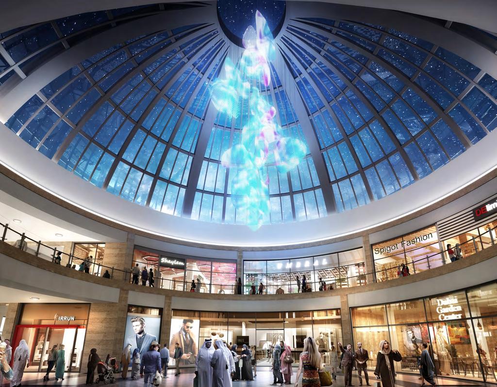 THE ATRIUM Dubai Hills Mall will serve as a vibrant town square for residents and visitors with a distinct design that allows for a continuous