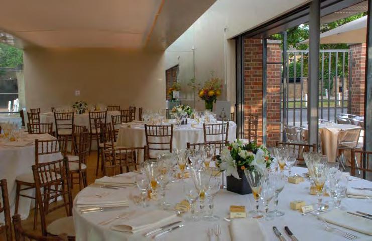 Ideal for intimate dinners and drinks receptions that includes use of the outdoor terrace.