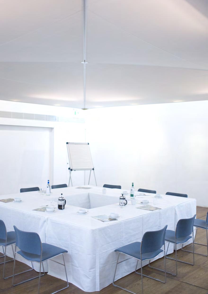 Linbury Room The Linbury Room is a versatile space. Surrounded by sleek white walls, and with the option of a tiered or flat floor, it offers a contemporary setting for a range of events.