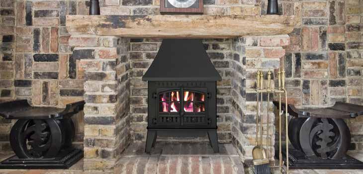 High Canopy 625mm (24 2 /3 ) 390mm (15 1 /3 ) flue = 135mm (5 1 /3 ) Low Canopy Flue 870mm (34 1 /4 ) Inglenook with log fuel bed, traditional crossed doors and 7 1/2 legs as standard Specifically