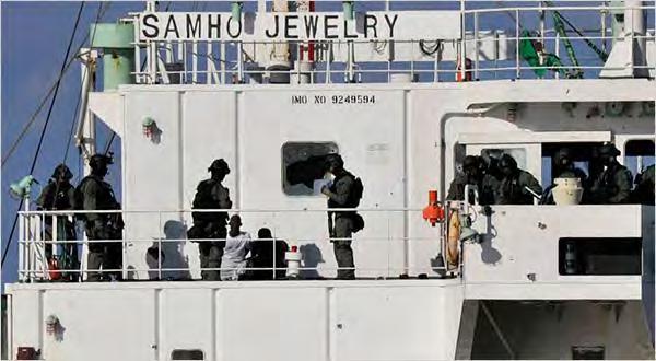 RoE determine naval actions Samho Jewelry hijacked used as M/S South Korean