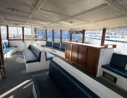 QUEEN S LAUNCH 16 feet 36 feet 30-50 guests (summertime) Fixed seating: please inquire, 25-30 guests