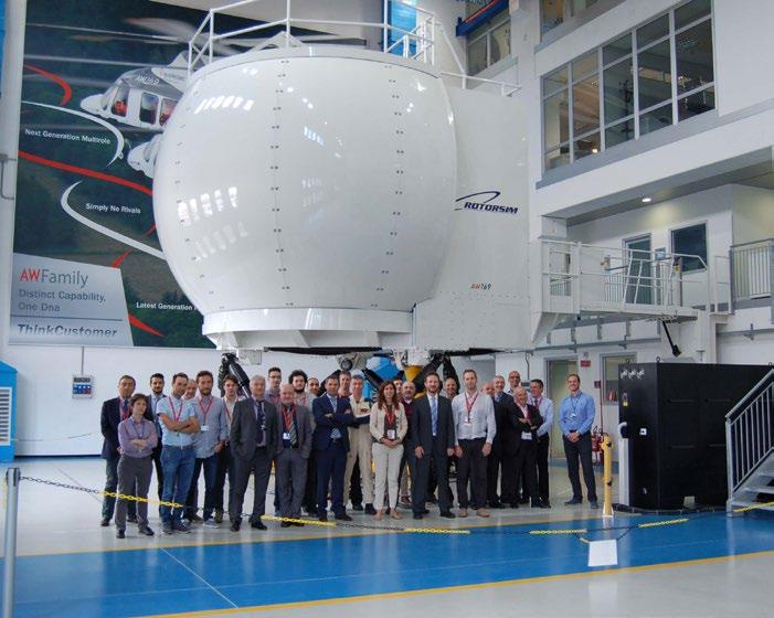 AW169 FULL FLIGHT SIMULATOR IN OPERATIONS The first Level D full flight simulator for the new generation AW169 light intermediate helicopter was certified by ENAC (Ente Nazionale Aviazione Civile