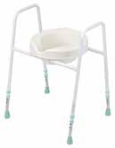 TOILET AID RANGE TOILET FRAME WITH ADJUSTABLE LEGS AND CHOICE OF TOILET SEATS.