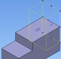 Na sliki 12.7.16 je pokazano, kako izrežemo kvader za tretjo, najnižjo stopničko.