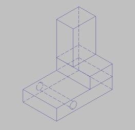 Slika 7.1: Vzorčni predmet, narisan v cicicad-u. Pogledi. Programsko orodje je 2D, zato pogledov na model predmeta ne moremo izvajati. 7.2 AutoCAD (3D) Postopek. Narišimo naš predmet v 3D.