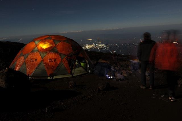 CAMP Every two climbers (except where single accommodation is specifically requested and provided) share a three-man (standard) mountain dome tent dome mountain tent (6m 2 /64sq ft).