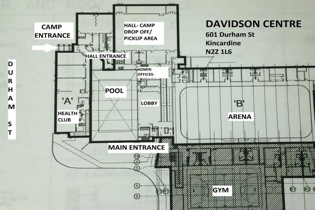 Located just outside the Gymnasium. This location is used, when the primary Drop-Off & Pick-Up Location is unavailable.