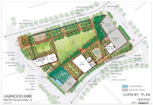 Harwood Park Background - continued City to purchase land owned by Parks for Downtown Dallas PfDD will use the proceeds towards design and construction of the park Funds have