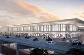 The proposed New Terminal would consist of a single secure concourse comprised of three piers with a central headhouse, all arranged in a skewed T-shape. (See Figure 2.