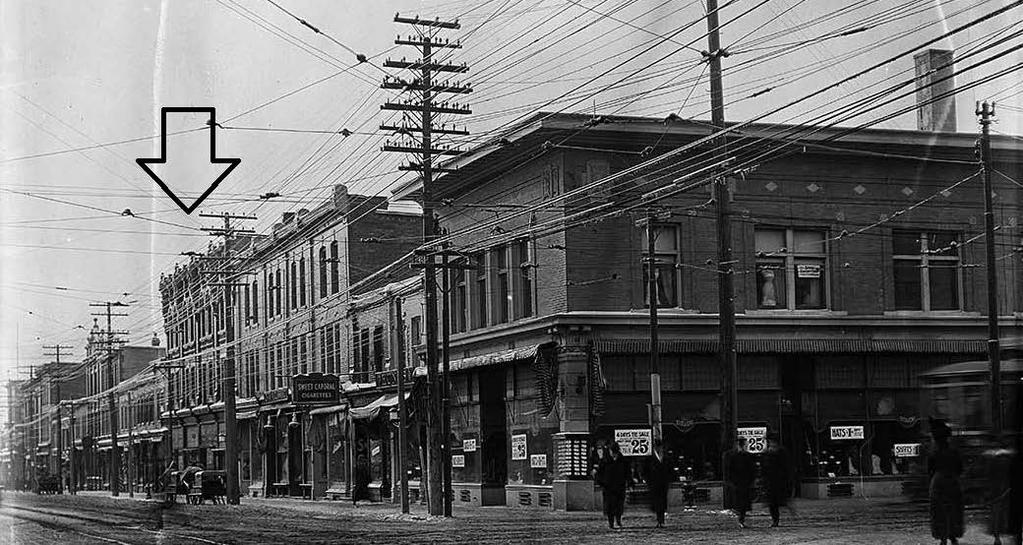 10. Archival Photograph, Yonge Street south of Bloor Street, 1912: showing the subject