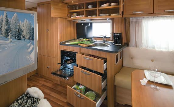 Arctic Star 595 The kitchenette, carefully designed down to the last detail, ventilated