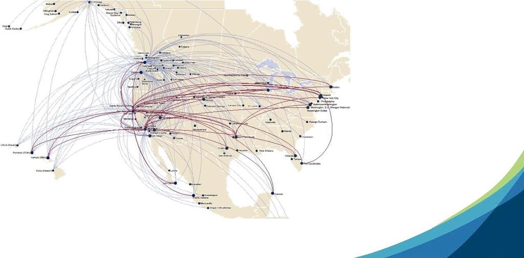 Alaska / Virgin American Route Networks
