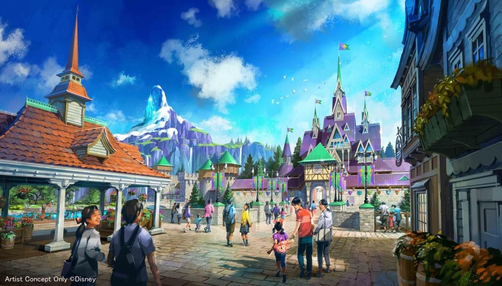 3. Overview of the three areas (1) Area themed to the Disney film Frozen This area is set in Arendelle after the events in the film when Queen Elsa has embraced her magical power to control snow and