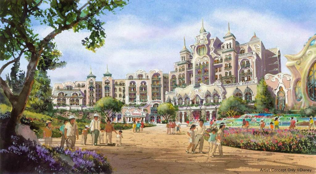 (4) Overview of the Disney hotel Themed to Disney fantasy, the new Disney hotel will be located inside the Park.