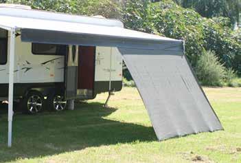 90% shade Black kedar at top to suit A&E 12 volt, 9000, 8500 and Sun chaser 8300 awnings Privacy and comfort Shade and ventilation Extreme solar protection Eyelets along the bottom Easy installation