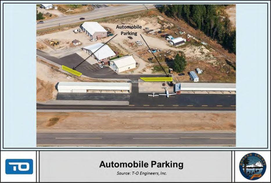 4.3.6 AUTOMOBILE PARKING A paved automobile parking area next to the pilot s lounge can accommodate approximately 5 vehicles.