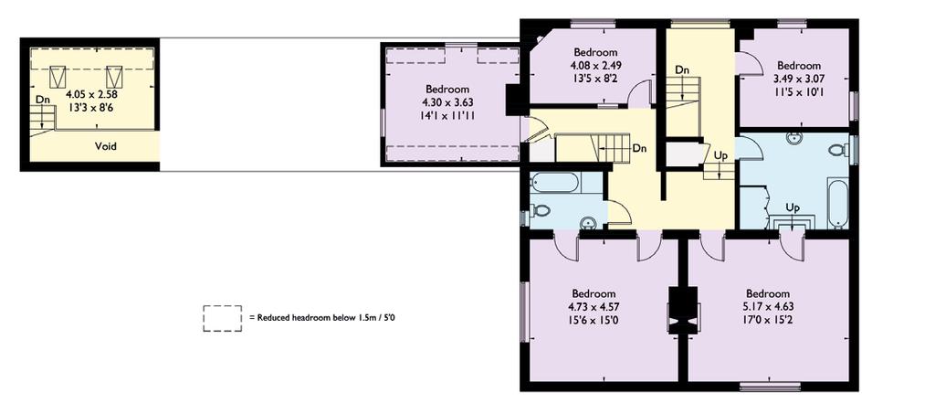 350 sq m / 3767 sq ft First Floor Annexe Reception Bedroom Bathroom