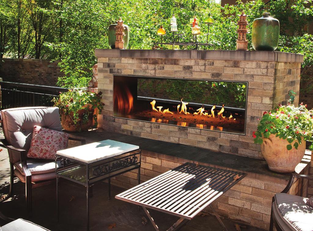 linear Stainless steel construction, an integrated LED lighting system, and a 55,000 Btu burner ensure that Empire s OUTDOOR LINEAR FIREPLACES 48-inch Outdoor Linear Fireplace will light up your