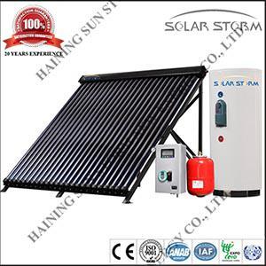 Heat pipe pressure split Heat pipe solar collector Solar collector project 1. Inner tank: Food grade stainless steel, SUS304-2B, 2.0mm thickness 2. Outer tank: Stainless ceramic plate, 0.